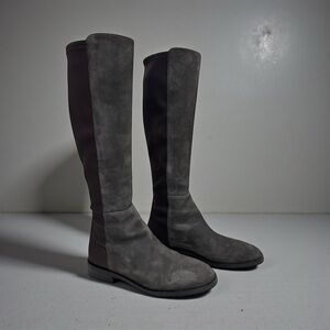 Stuart Weitzman Women's Gray Heeled Boots